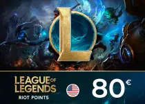 League of Legends Riot Points 80 USD Key - UNITED STATES