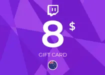 Twitch Gift Card 8 AUD Key - AUSTRALIA