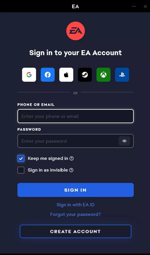 Додаток EA — завантаження/встановлення