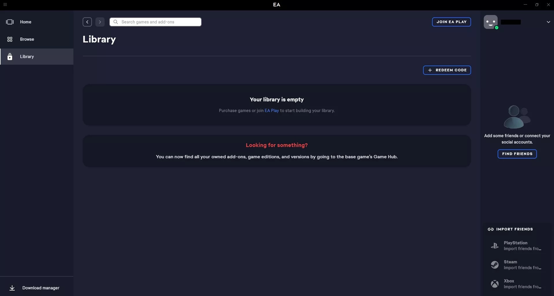 Додаток EA — вхід