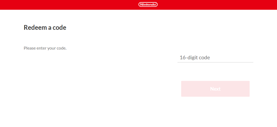 Nintendo — введіть код