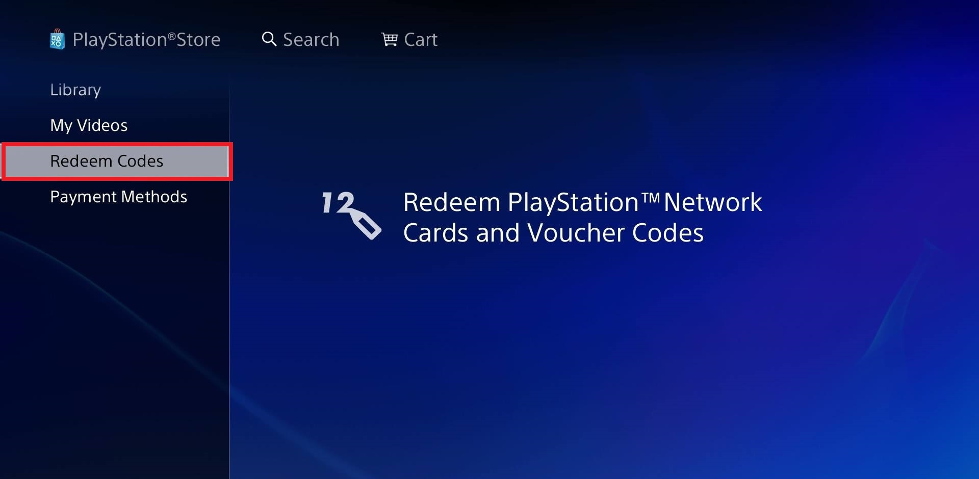 PlayStation Store — Активувати коди